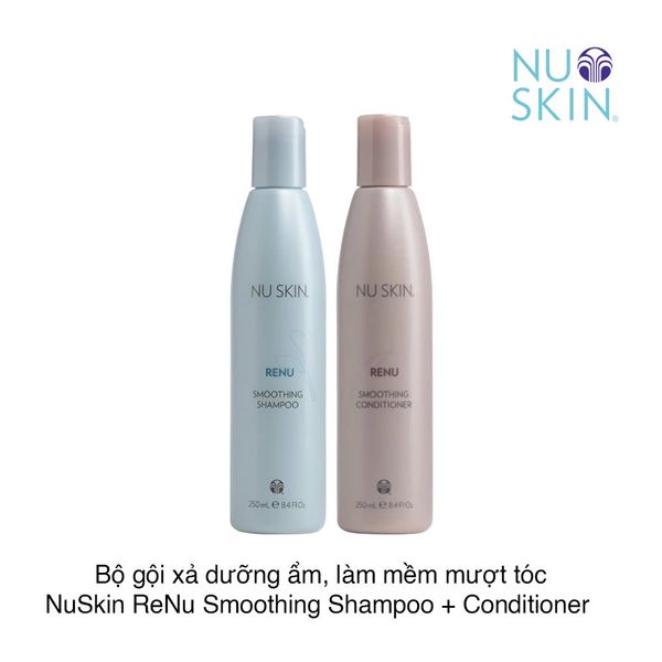 Bộ gội xả dưỡng ẩm, làm mềm mượt tóc NuSkin ReNu Smoothing Shampoo + Conditioner (250ml x 2)