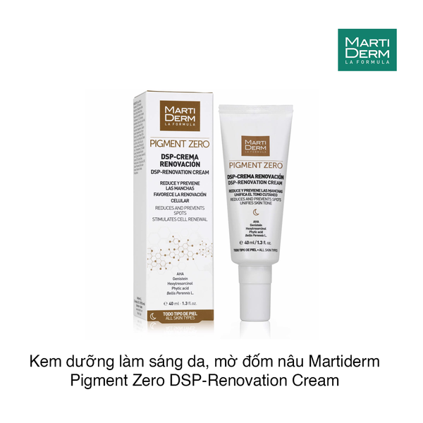 Kem dưỡng làm sáng da, mờ đốm nâu Martiderm Pigment Zero DSP-Crema Renovacion DSP-Renovation Cream 40ml