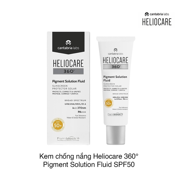 Kem chống nắng Heliocare 360° Pigment Solution Fluid SPF50 50ml (Hộp)