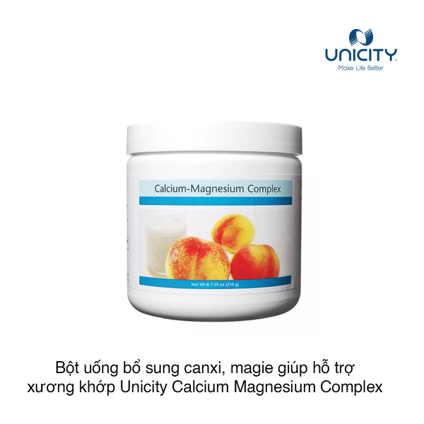 Bột uống bổ sung canxi, magie giúp hỗ trợ xương khớp Unicity Calcium Magnesium Complex 210g