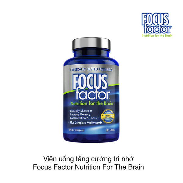 Viên uống tăng cường trí nhớ Focus Factor Nutrition For The Brain 180 viên