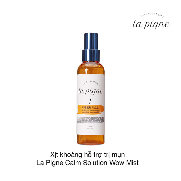 Xịt khoáng hỗ trợ trị mụn La Pigne Calm Solution Wow Mist 120ml