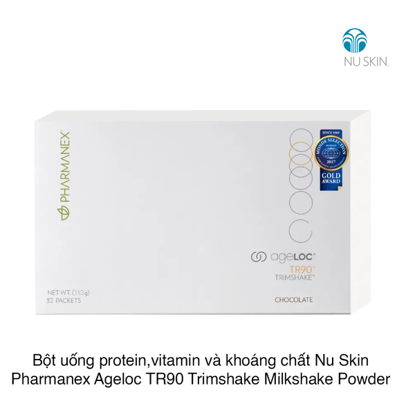 Bột uống cung cấp protein, vitamin và khoáng chất Nu Skin Pharmanex Ageloc TR90 Trimshake Milkshake Powder (15 gói x 56,9g)