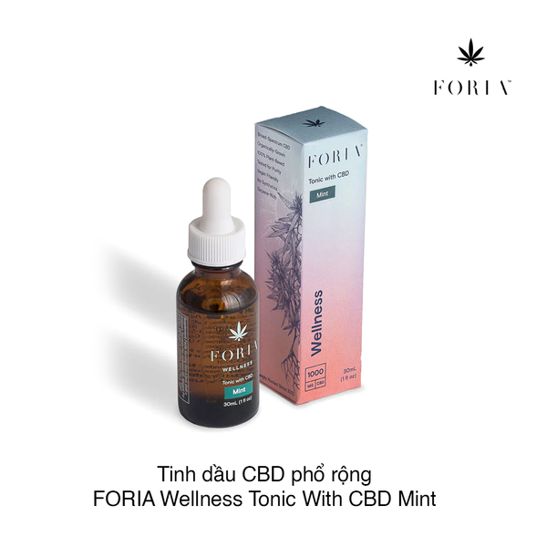 Tinh dầu CBD phổ rộng FORIA Wellness Tonic With CBD Mint 30ml (Hộp)
