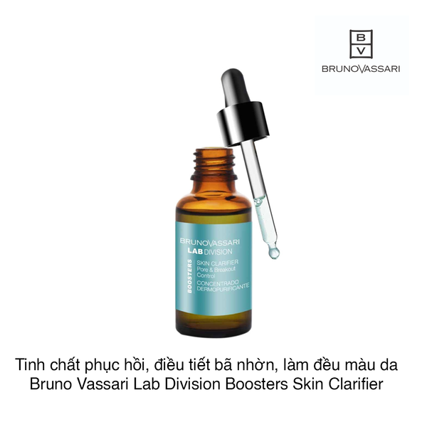 Tinh chất phục hồi, điều tiết bã nhờn, làm đều màu da Bruno Vassari Lab Division Boosters Skin Clarifier Pore & Breakout Control 30ml (Hộp)