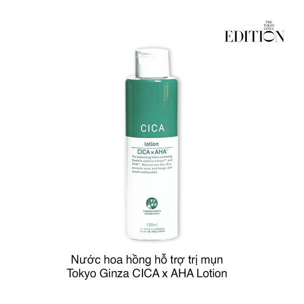 Nước hoa hồng hỗ trợ trị mụn Tokyo Ginza CICA x AHA Lotion 120ml