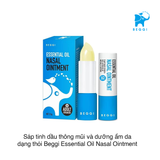 Sáp tinh dầu thông mũi và dưỡng ẩm da dạng thỏi Beggi Essential Oil Nasal Ointment 3.5g