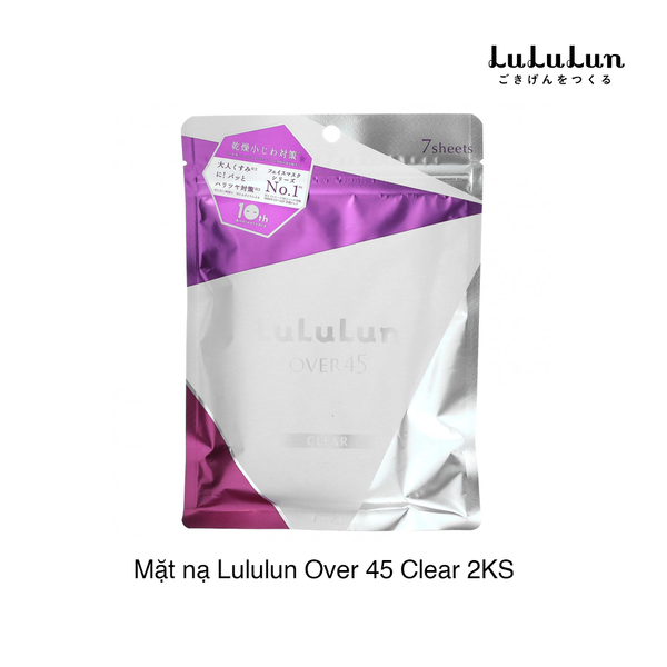 Mặt nạ Lululun Over 45 Clear 2KS - Tím 7 miếng