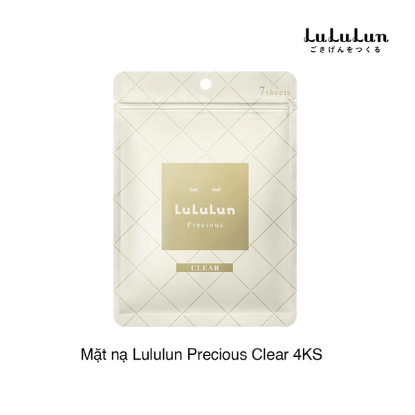 Mặt nạ Lululun Precious Clear 4KS - Trắng sọc 7 miếng