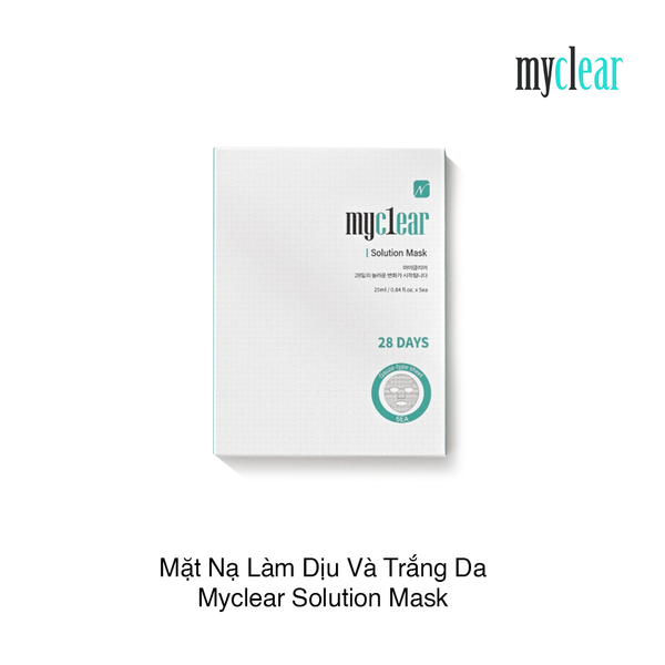 Mặt Nạ Làm Dịu Và Trắng Da Myclear Solution Mask (5 miếng) (Hộp)