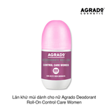 Lăn khử mùi dành cho nữ Agrado Deodorant Roll-On Control Care Women  (Hồng) 50ml