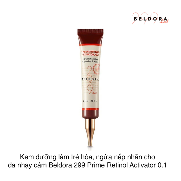 Kem dưỡng làm trẻ hóa, ngừa nếp nhăn cho da nhạy cảm Beldora 299 Prime Retinol Activator 0.1 35ml