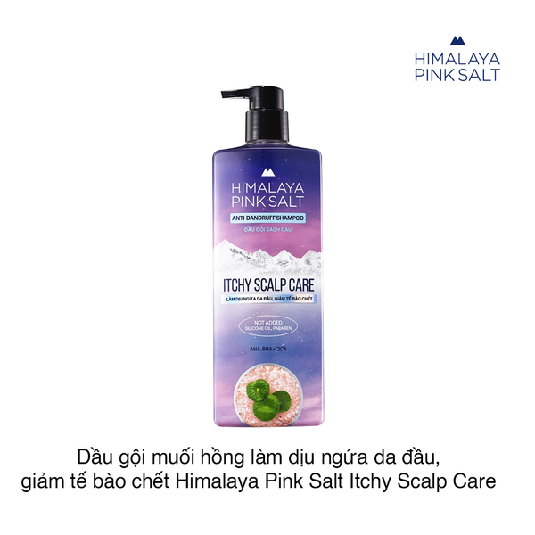 Dầu gội muối hồng làm dịu ngứa da đầu, giảm tế bào chết Himalaya Pink Salt Itchy Scalp Care 650ml (Chai)