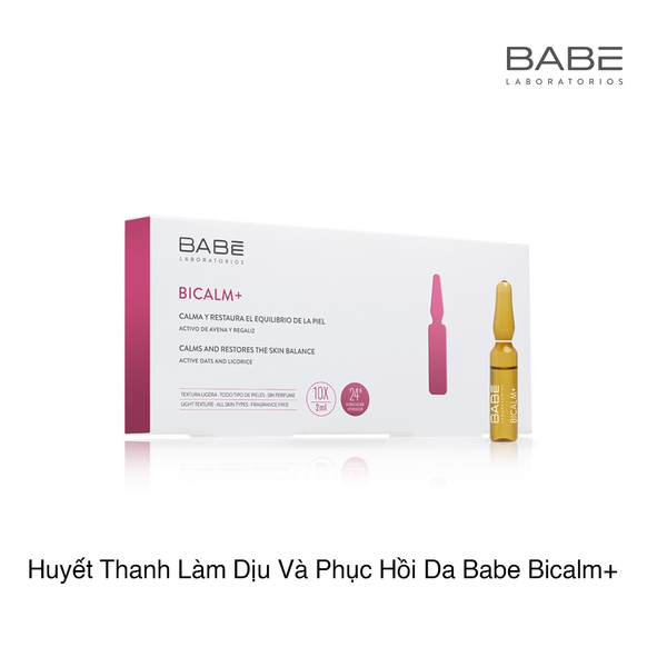 Huyết Thanh Làm Dịu Và Phục Hồi Da Babe Bicalm+ (2ml x 10 ống) (Hộp)