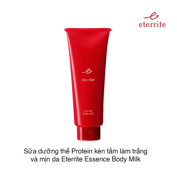 Sữa dưỡng thể Protein kén tằm làm trắng và mịn da Eterrite Essence Body Milk 220ml (Hộp)