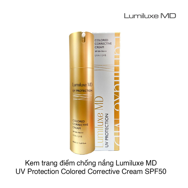 Kem trang điểm chống nắng Lumiluxe MD UV Protection Colored Corrective Cream SPF50 50ml
