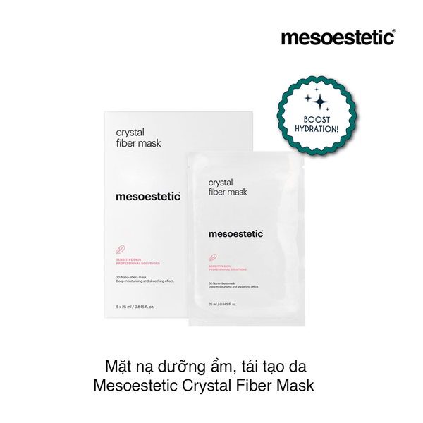 Mặt nạ dưỡng ẩm, tái tạo da Mesoestetic Crystal Fiber Mask (25ml x 5 miếng)