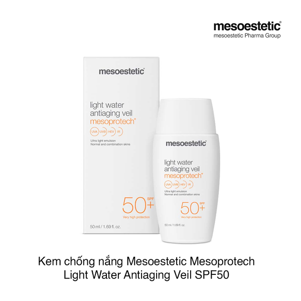Kem chống nắng Mesoestetic Mesoprotech Light Water Antiaging Veil SPF50 50ml