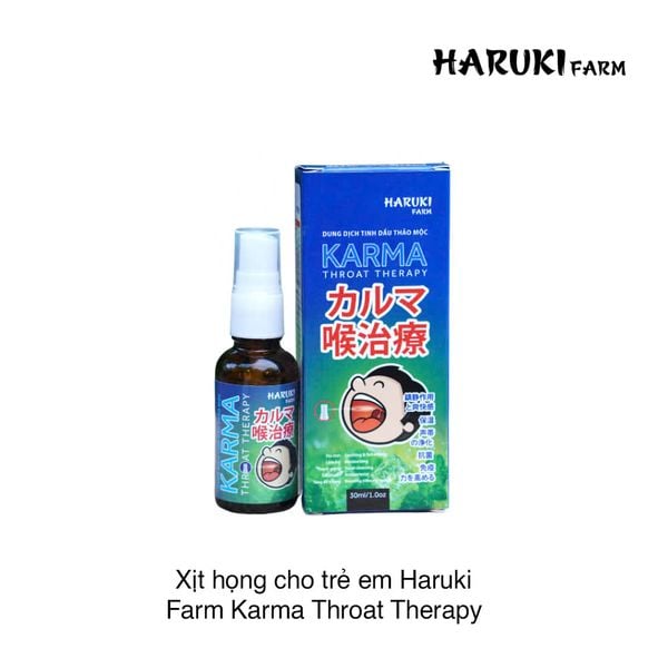 Xịt họng cho trẻ em Haruki Farm Karma Throat Therapy 30ml