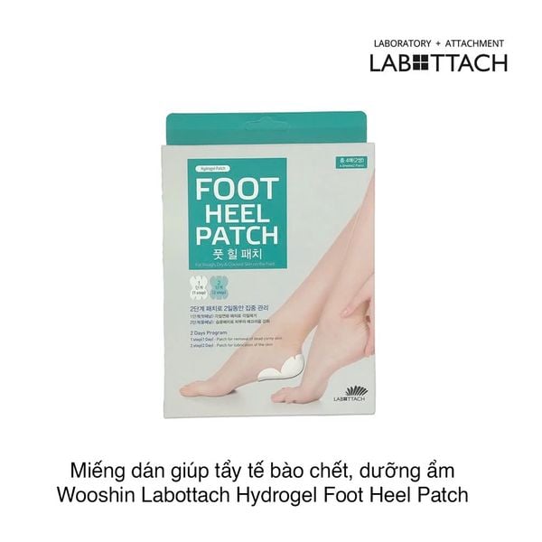 Miếng dán giúp tẩy tế bào chết, dưỡng ẩm, làm mềm gót chân Wooshin Labottach Hydrogel Foot Heel Patch (4 miếng)