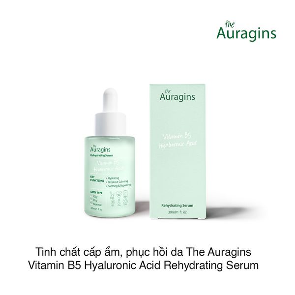Tinh chất cấp ẩm, phục hồi da The Auragins Vitamin B5 Hyaluronic Acid Rehydrating Serum 30ml (Hộp)