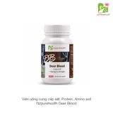 Viên uống bổ máu, cung cấp sắt, Protein, Amino axit Nzpurehealth Deer Blood 1000mg