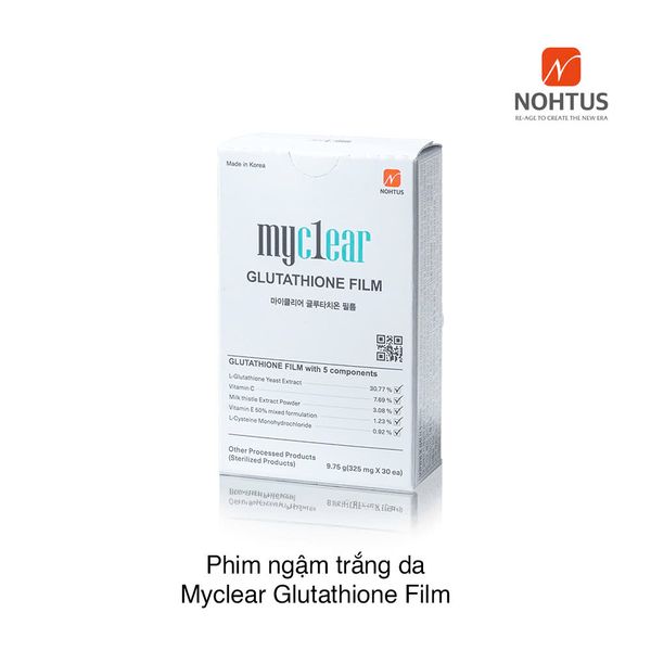 Phim ngậm trắng da Myclear Glutathione Film (30 miếng)