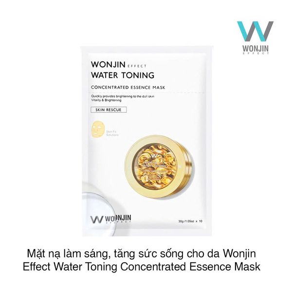 Mặt nạ làm sáng, tăng sức sống cho da Wonjin Effect Water Toning Concentrated Essence Mask (10 miếng + tặng SRM 80ml)