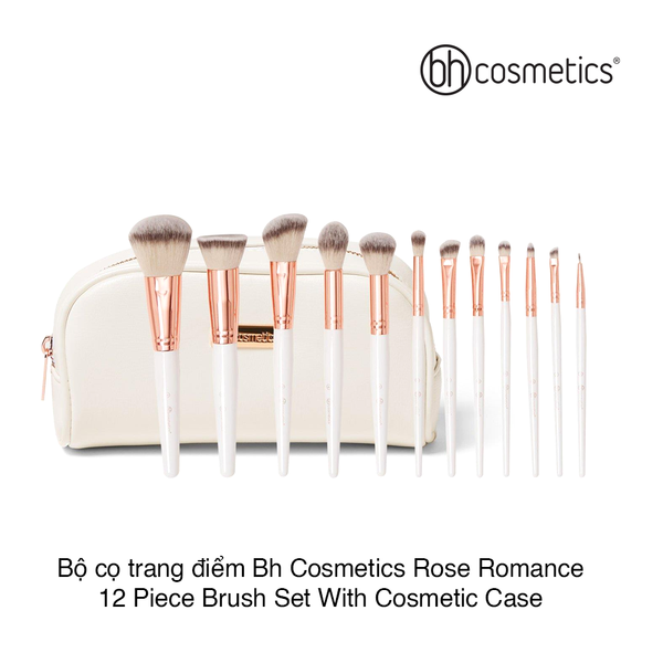 Bộ cọ trang điểm Bh Cosmetics White Studded Elegance 12 Piece Brush Set