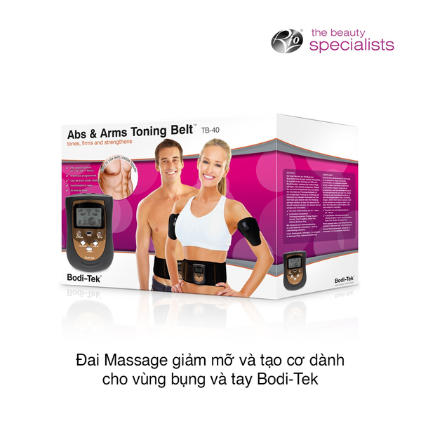 Đai Massage giảm mỡ và tạo cơ dành cho vùng bụng và tay Bodi-Tek Abs&Arms Toning Belt
