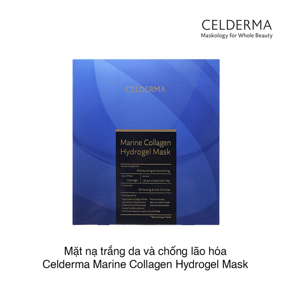 Mặt nạ trắng da và chống lão hóa Celderma Marine Collagen Hydrogel Mask