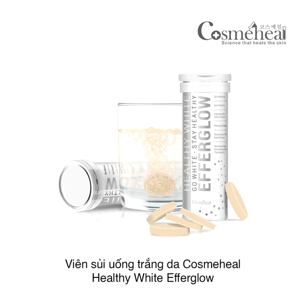 Viên sủi uống trắng da Cosmeheal Healthy White Efferglow (10 viên x3) (Hộp)