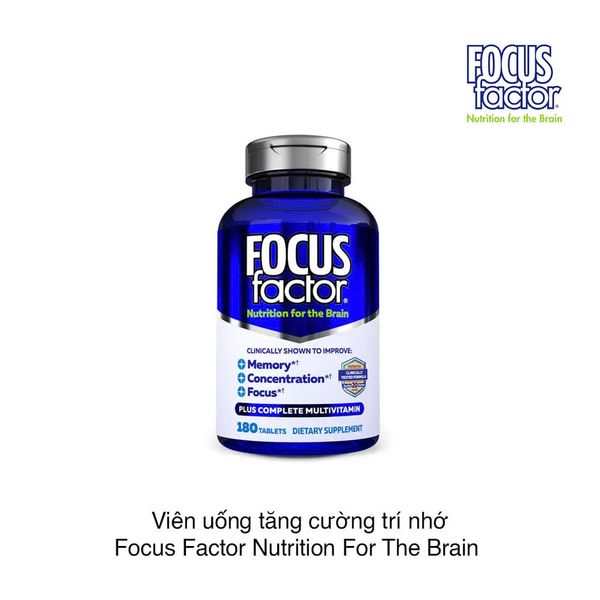 Viên uống tăng cường trí nhớ Focus Factor Nutrition For The Brain 180 viên