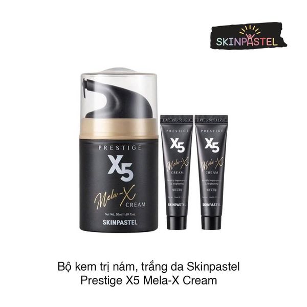 Bộ kem trị nám, trắng da Skinpastel Prestige X5 Mela-X Cream (50ml + 10ml x 2)