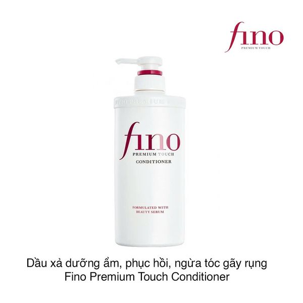 Dầu xả dưỡng ẩm, phục hồi, ngừa tóc gãy rụng Fino Premium Touch Conditioner 550ml