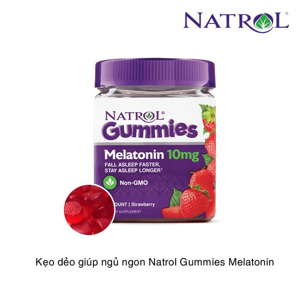 Kẹo dẻo giúp ngủ ngon Natrol Gummies Melatonin 10mg