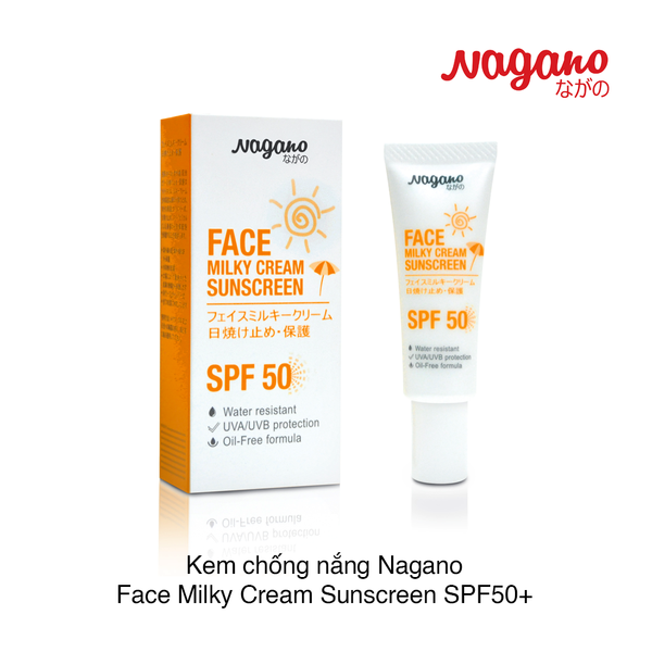 Kem chống nắng Nagano Face Milky Cream Sunscreen SPF50+