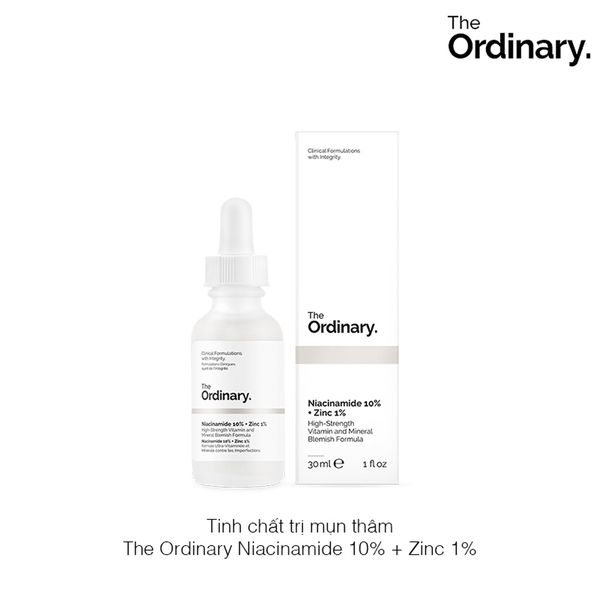 Tinh chất trị mụn thâm The Ordinary Niacinamide 10% + Zinc 1%