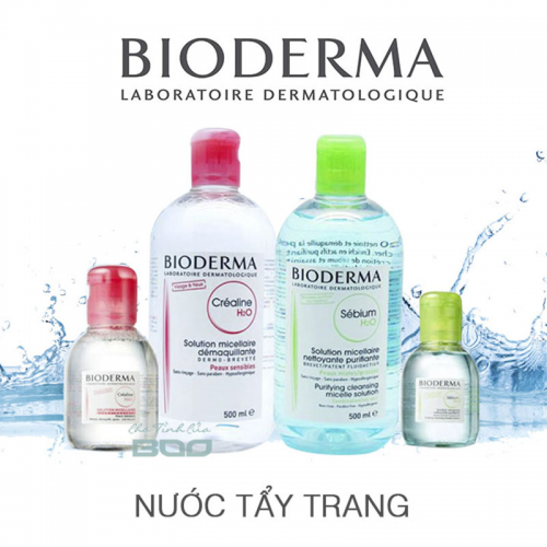 Nước tẩy trang và rửa mặt Bioderma Crealine H2O