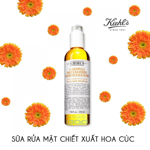 Sữa rửa mặt chiết xuất hoa cúc Kiehl's Calendula Deep Cleansing Foaming Face Wash