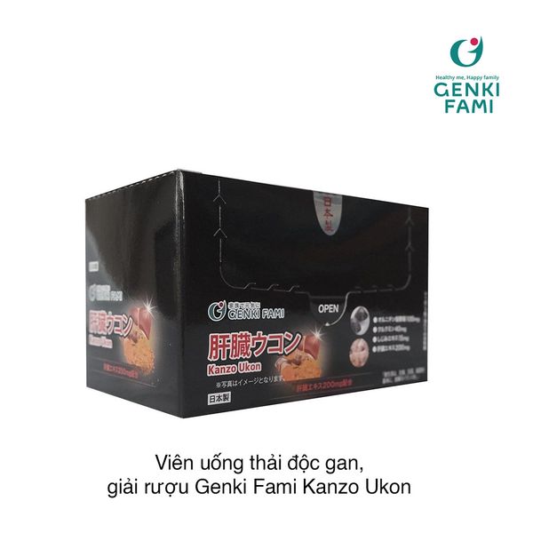 Viên uống thải độc gan, giải rượu Genki Fami Kanzo Ukon