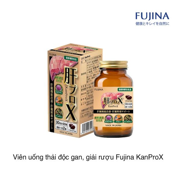 Viên uống thải độc gan, giải rượu Fujina KanProX (60 viên)