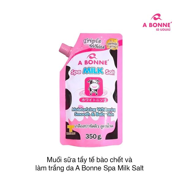 Muối sữa tẩy tế bào chết và làm trắng da A Bonne Spa Milk Salt 350g