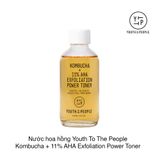 Nước hoa hồng Youth To The People Kombucha + 11% AHA Exfoliation Power Toner 118ml