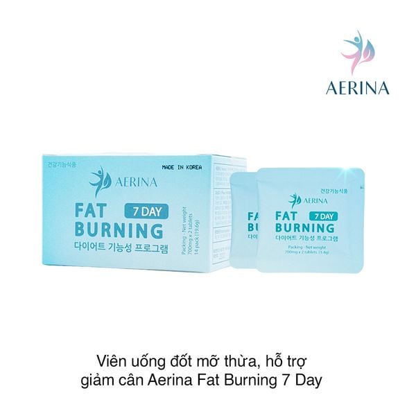 Viên uống đốt mỡ thừa, hỗ trợ giảm cân Aerina Fat Burning 7 Day