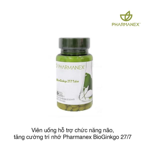 Viên uống hỗ trợ chức năng não, tăng cường trí nhớ Pharmanex BioGinkgo 27/7 Tablet (60 viên)