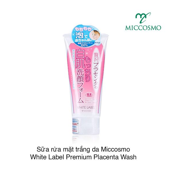 Sữa rửa mặt trắng da Miccosmo White Label Premium Placenta Wash