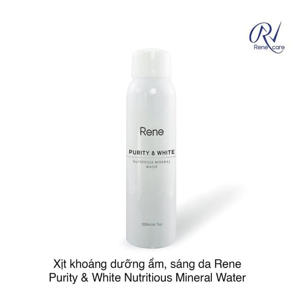 Xịt khoáng dưỡng ẩm, sáng da Rene Purity & White Nutritious Mineral Water 200ml