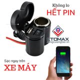 Bộ chế sạc điện thoại trên xe máy V6