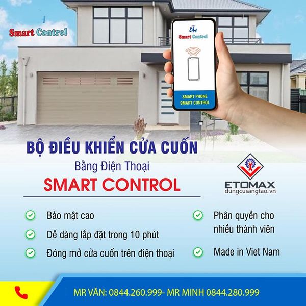 Bộ Điều Khiển Cửa Cuốn Bằng Điện Thoại Smart Control Wifi